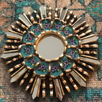 Load image into Gallery viewer, Turquoise Peruvian Wall Mirror - 8&quot;
