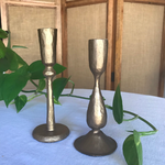 Load image into Gallery viewer, Hammered Metal Candle Holders - Set of 2
