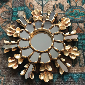 Gold Peruvian Wall Mirror - 8"