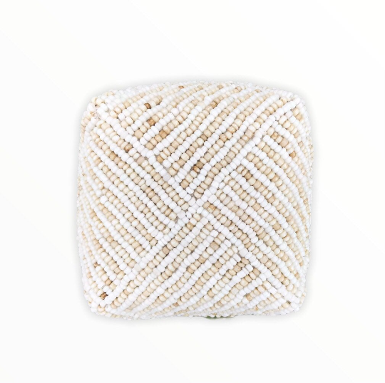 Natural & White Beaded Bali Box