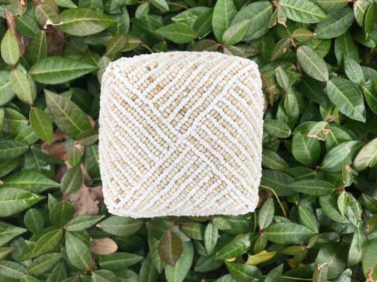 Natural & White Beaded Bali Box